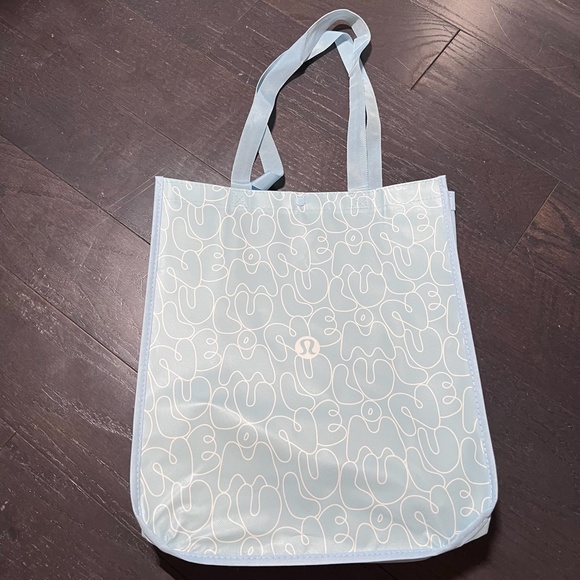 lululemon small reusable collectible tote bags limited edition blue red - Picture 8 of 10